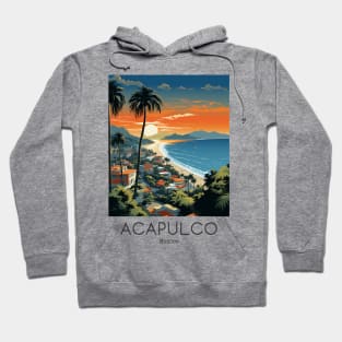 A Vintage Travel Illustration of Acapulco - Mexico Hoodie